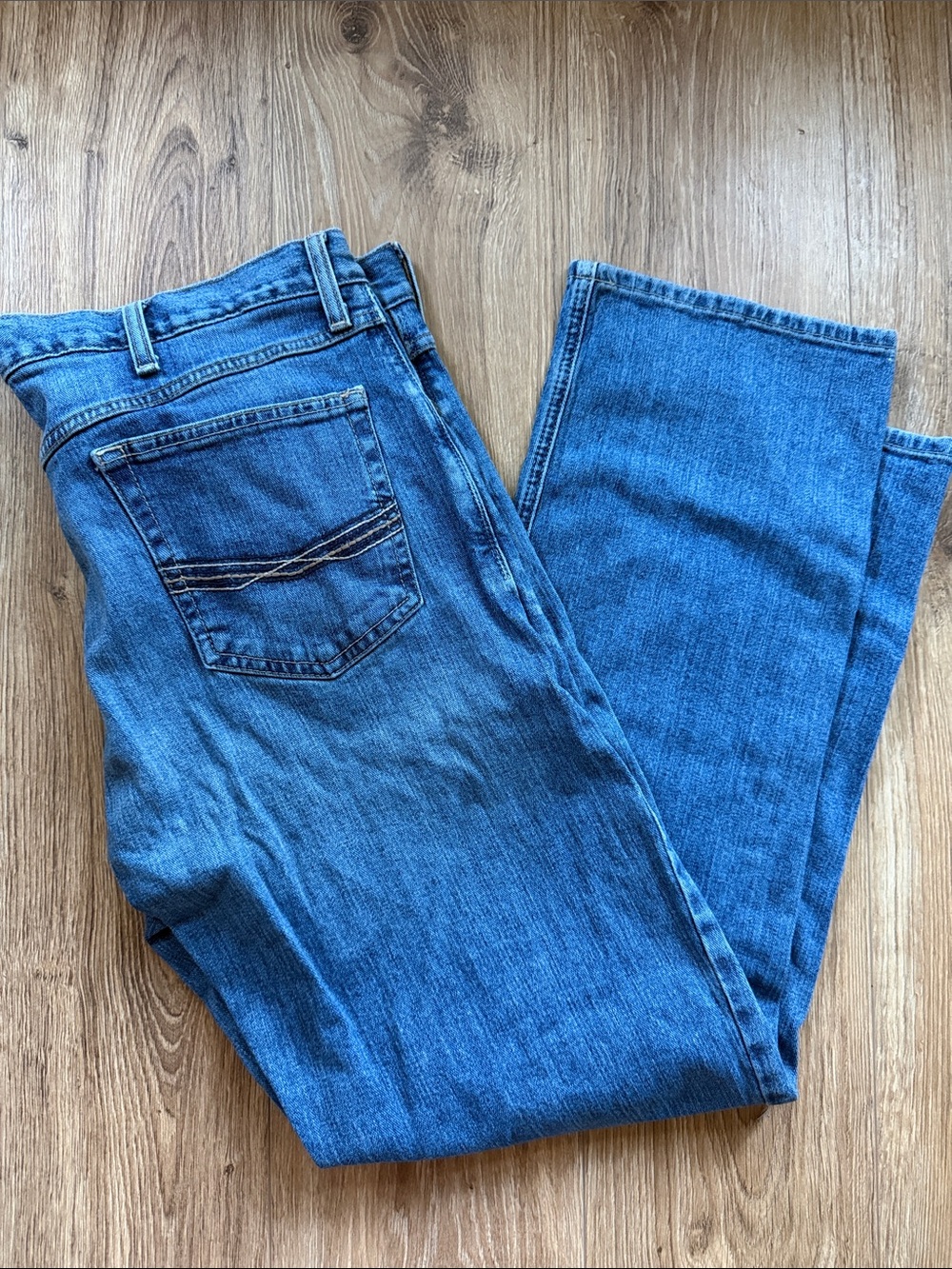 Ariat Men's Straight Blue Denim Jeans 36x32